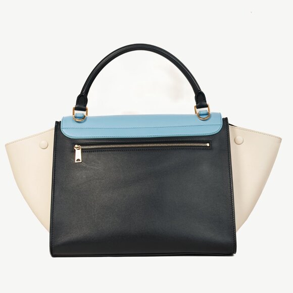 Celine Trapeze Smooth Calfskin Tri-Colour Blue Leather Bag - Picture 4 of 15